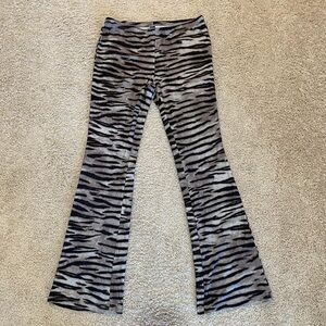 Zebra Print Flare Pants